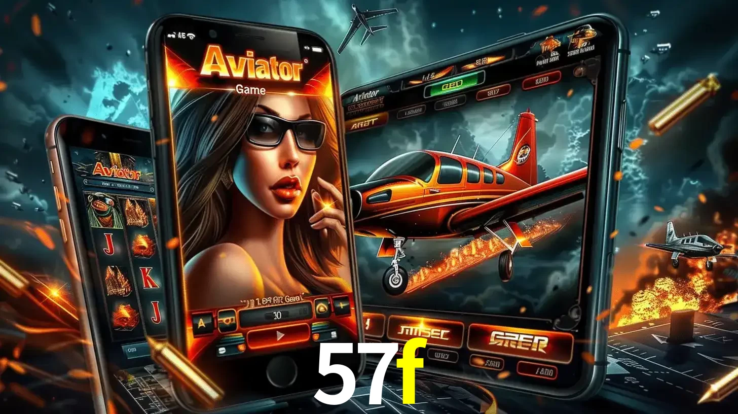 O popular jogo de apostas Aviator exibido em vários celulares e tablets, mostrando a interface emocionante e a ação de voo disponíveis para jogar agora no 57f.